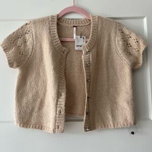 Anthropologie Cream Knit Cardigan